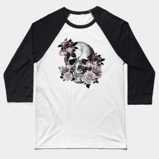 Tribe skull art design with roses Baseball T-Shirt